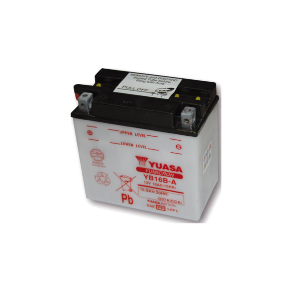 Akku YUASA Batterie YB 16B-A ohne Säurepack