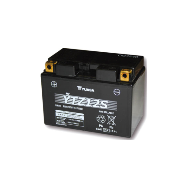YUASA Battery YTZ 12 S maintenance-free (AGM), 12V 8,6AH