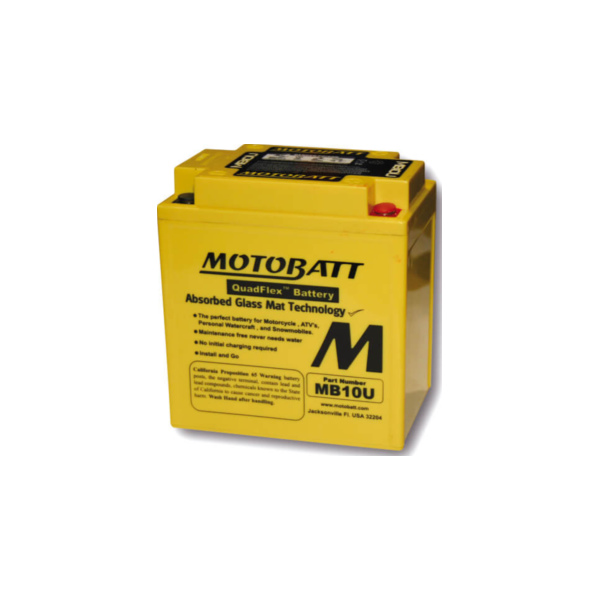 Akku MOTOBATT Batterie MB10U, 4-polig passend für Suzuki GSX E/S 400 GS40X 1980-1981, 