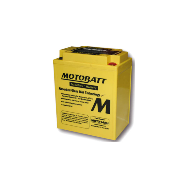 Akku MOTOBATT Batterie MBTX14AU, 4-polig passend für Aprilia Pegaso  35 GA/MX 1996-1996, 