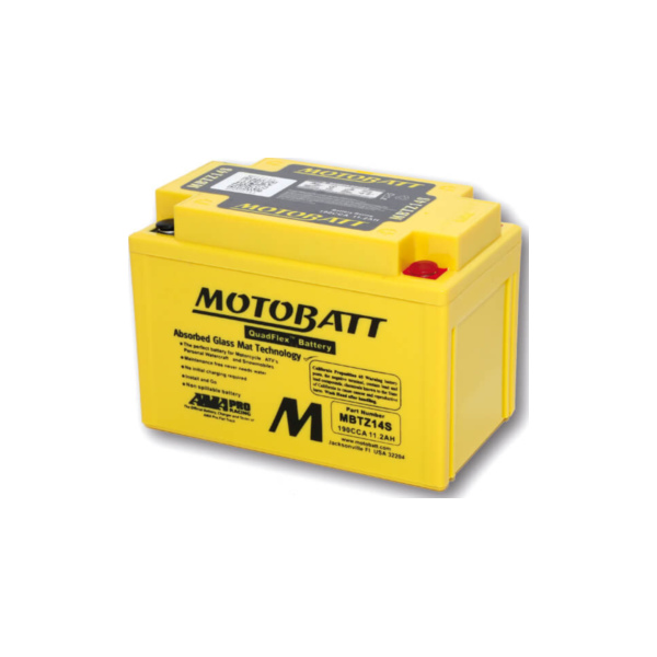 MOTOBATT Battery MBTZ14S, 4-pole