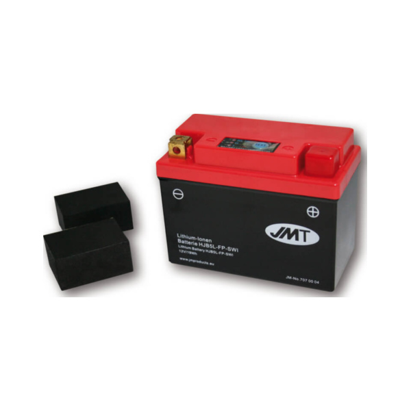 HAIJIU Lithium-ion battery HJB5L-FP with indicator fitting for Derbi Hunter  25 HUNTER 1996-1997, 