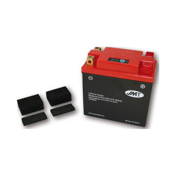 Akku HAIJIU Lithium-Ionen Batterie HJTX14AH-FP mit Indikator passend für Kawasaki KEF Lakota Sport 300  2002, 21,5 PS, 15,8 kw