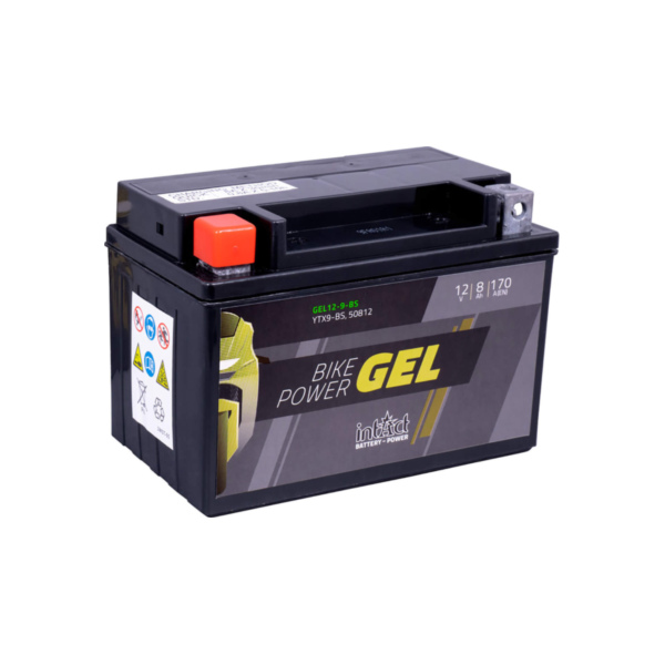 INTACT Bike Power GEL battery YTX9-BS fitting for Daelim Otello Eco 125 SG125FK 2005-2005, 