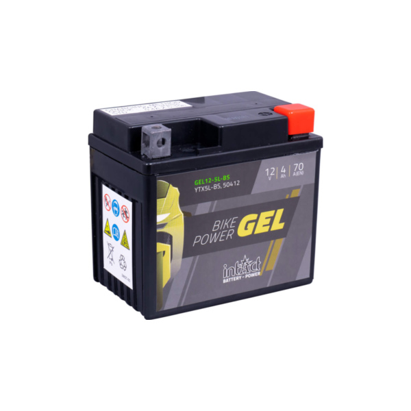 INTACT Bike Power GEL battery YTX5L-BS fitting for Peugeot Kisbee R-Cup 50  2020, 4.6 PS, 3,4 kw