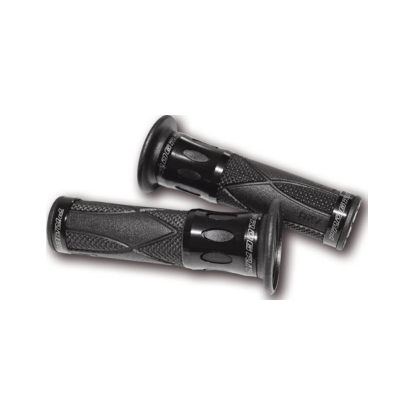 PROGRIP Handlebar grips Road 728 Alu black for 7/8 inch handlebars, closed fitting for Husqvarna TE E-Start 410 H710AC 2000, 