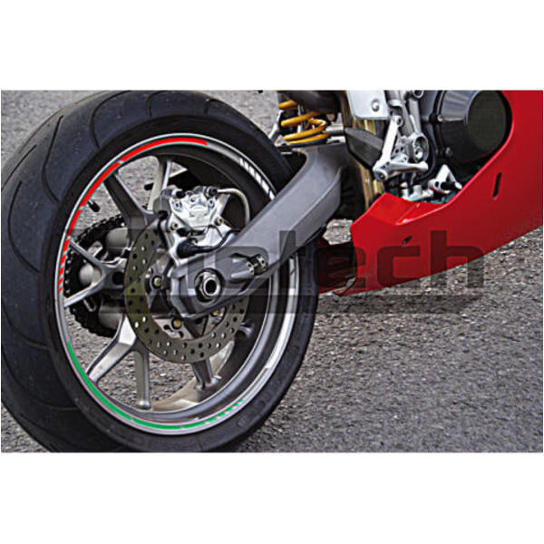 Sticker Felgenrandaufkleber Tri Colore, GP style