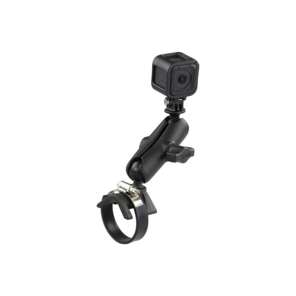 RAM Mounts GoPro Kamerahalterung für Lenker/Rohre - mit Klemmschelle, B-Kugel (1 Zoll) passend für Kymco K12  50 K12 1996-1998, 