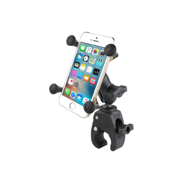 RAM Mounts Tough-Claw Halterung (Rohre/Stangen) mit X-Grip Universal Halteklammer für Smartphones