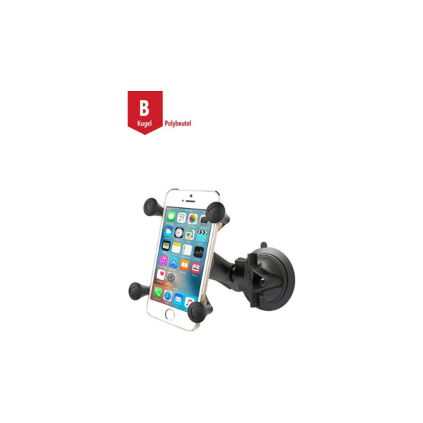 RAM Mounts Saugfußhalterung mit X-Grip Universal Halteklammer für Smartphones