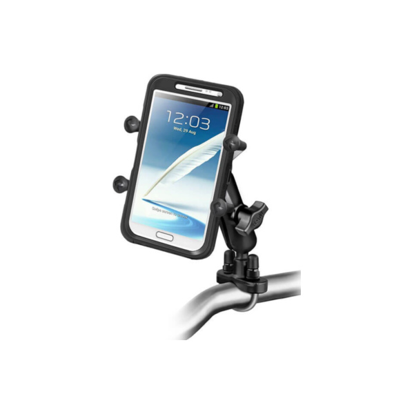 RAM Mounts Lenkerhalterung mit X-Grip Universal Halteklammer für große Smartphones passend für BMW C1  125 C1 2000, 15 PS, 11 kw