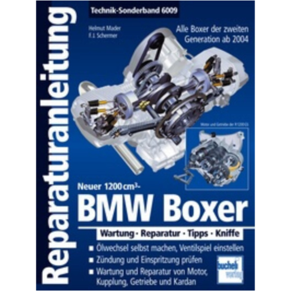 Reparaturhandbuch Motorbuch Technik-Sonderband 6009, Wartung/Reparatur für: BMW-Boxermotoren 1200 ccm, 04 passend für BMW R  1200 R1ST/K28 2007, 110 PS, 81 kw