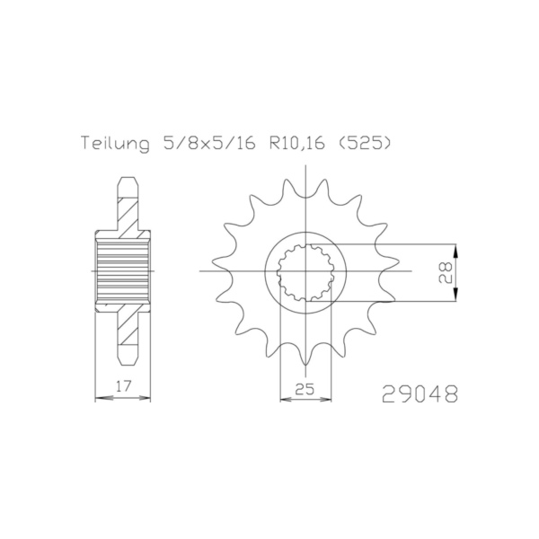 ESJOT Kettenritzel, 15 Zähne 92-29048-15 passend für Ducati Streetfighter  1100 1FAA00/1F00W 2021-2021, 