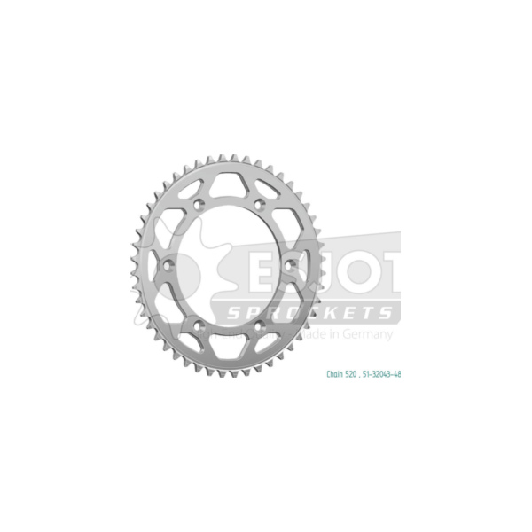 ESJOT Sprocket, 48 teeth, aluminum 520 pitch 93-32043-48