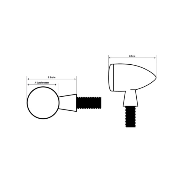 Blinkleuchte SHIN YO Mini-Blinker CATEYE passend für Kymco MXU 500 4X4 IRS LOF 25 Z20000 2015-2015, 