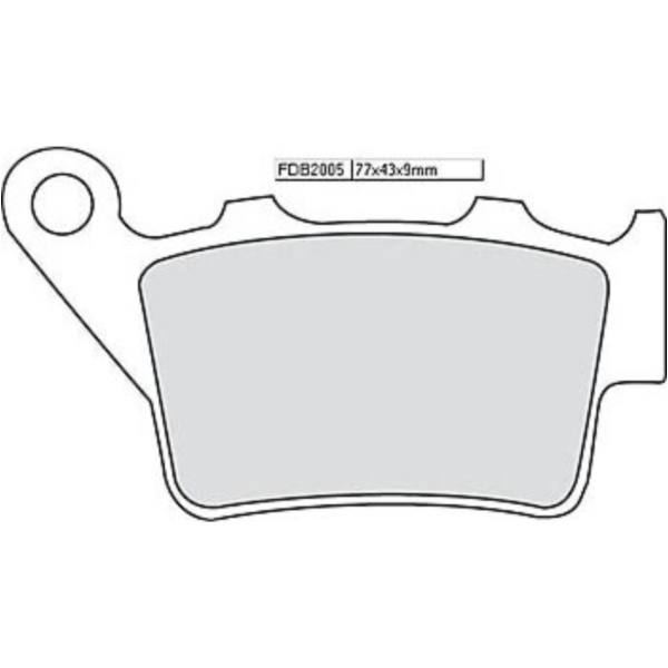 FERODO Brake lining FDB 2005 EF fitting for Husqvarna TE  610 A100AA 2008, 53 PS, 39 kw