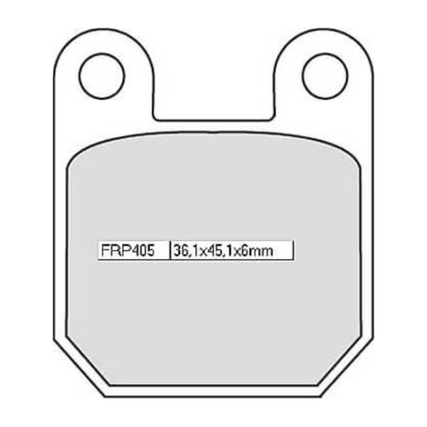 FERODO Sintered lining FRP 405 SG fitting for Derbi Furax  50 FURAXF 1996-1997, 