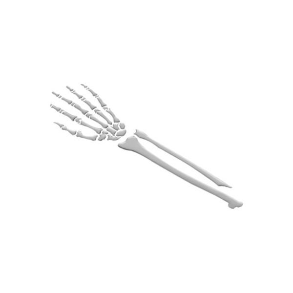 HIGHWAY HAWK 3-D Aufkleber Skeleton Arm chrom