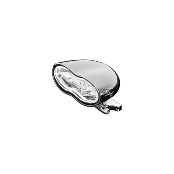 Lampe Licht HIGHWAY HAWK Doppel-Scheinwerfer oval, blaues Glas, chrom