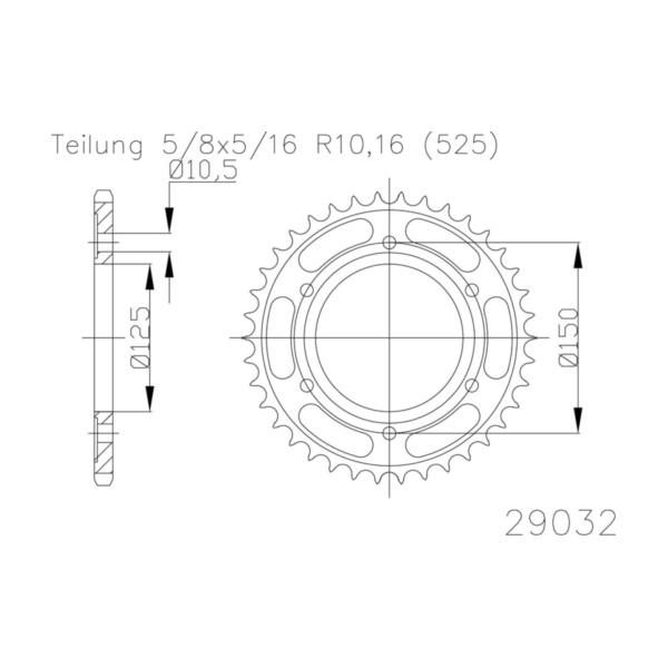 ESJOT Sprocket, 48 teeth 93-29032-48
