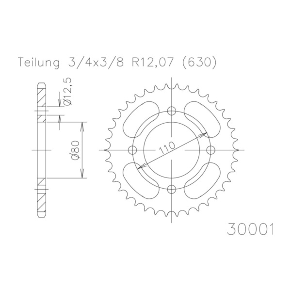 ESJOT Chain wheel, 38 teeth 92-30001-38