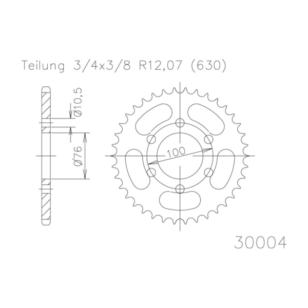 Kettenblat ESJOT Kettenrad, 41 Zähne 92-30004-41