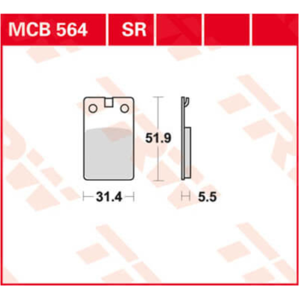 TRW Lucas Brake pad MCB564