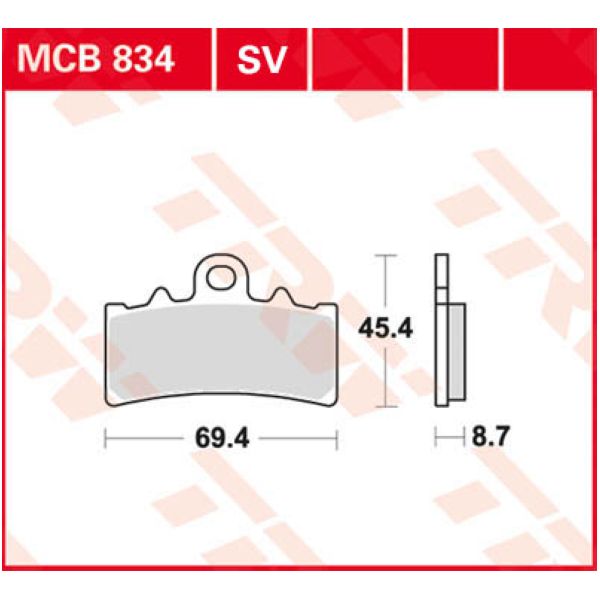 TRW Lucas Sintered lining MCB834SV