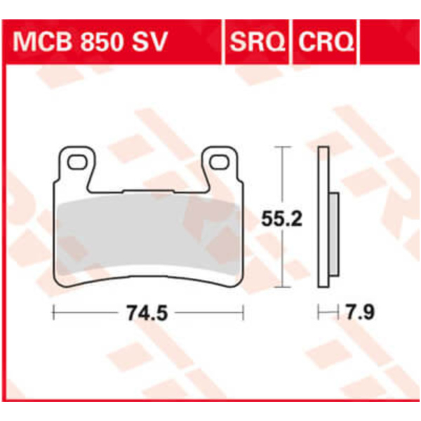 TRW Lucas Sintered lining MCB850SV