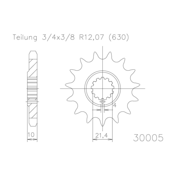 ESJOT Kettenritzel, 15 Zähne 92-30005-15