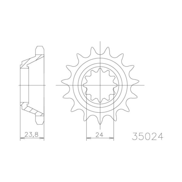 SUN STAR Kettenritzel, 18 Zähne