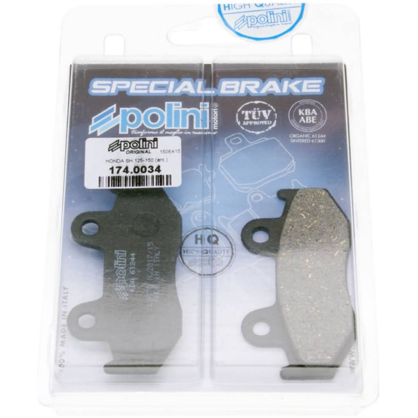 Bremsklötze Bremsbeläge Polini organisch für Honda NES SES PES/PS SH CH 125/150 4T 174.0034