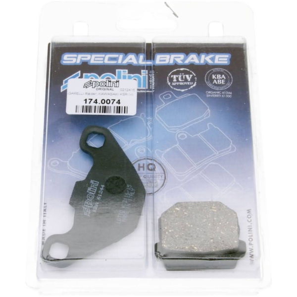 brake pads Polini organic for Gilera Stalker Storm 174.0074 fitting for Peugeot Speedfight Ultimate Edition 50 VGA S1BBBA/BBCA 2008, 4,6 PS, 3,4 kw