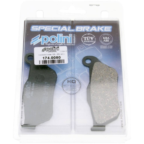 brake pads Polini organic for Yamaha X-Max, MBK Skycruiser 174.0080