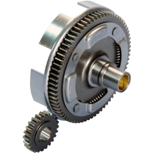 primary transmission gear up kit with clutch basket Polini 24/72 for Vespa PK, Special, XL 50, 75, 90 202.1216 fitting for Vespa PK  50 V5X3T 1994, 2,7 PS, 2 kw