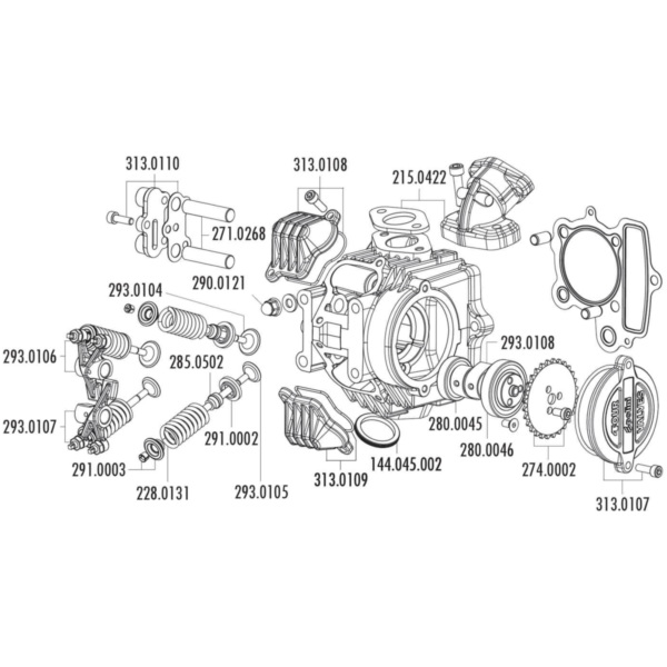 Dichtung Ventilschaft Polini für 4V Zylinderkopf für Honda XR 50, Polini XP4T 285.0502