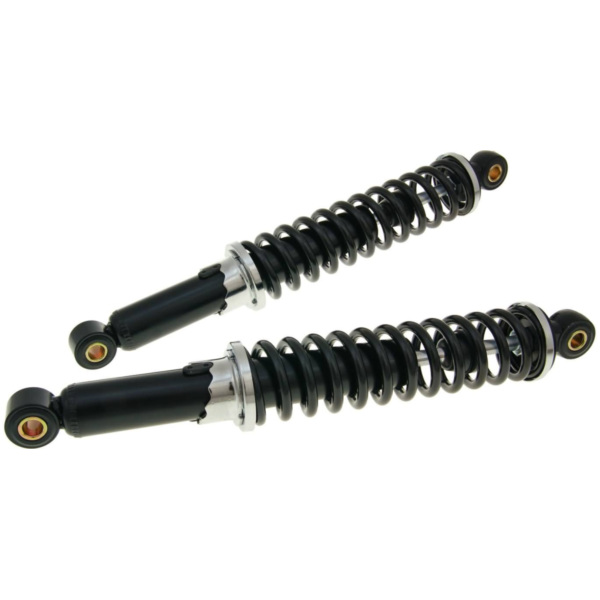 shock absorber set / shocks 320mm adjustable black for Puch 29679 fitting for Puch Maxi Speichenrad 25  1979, 1,4 PS, 1 kw