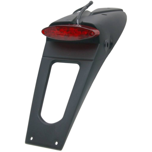 Heckleuchte Kennzeichenträger mit Rücklicht LED rot für Supermotard, Enduro 34398