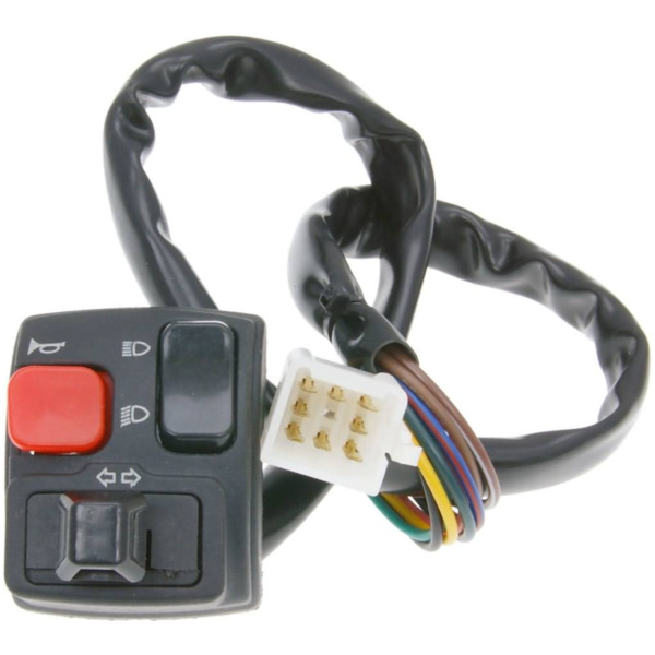 Armatur Schaltereinheit Lenker links Blinker, Fernlicht, Abblendlicht, Hupe für Rieju RRX, MRX, SMX, MRT, RS2 34415