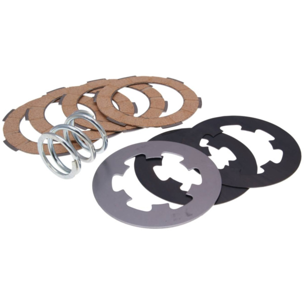 clutch disc set / clutch friction plates reinforced+ incl. spring Ferodo for Vespa 50, 90, 125 Primavera, ET3 35406