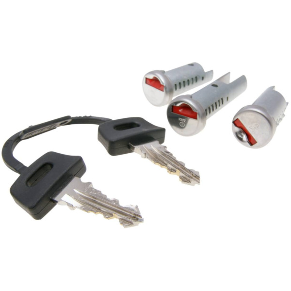 Schlüsselsatz Schlosssatz 3 Zylinder für Vespa HP4, PK Automatik 36503