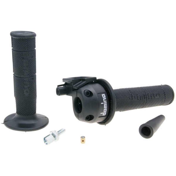 Drehgas Gasgriff Set Domino Kurzhub 3,6°/ 74mm für Aprilia SX, RX, Derbi Senda SM, R, Gilera RCR, SMT 37251