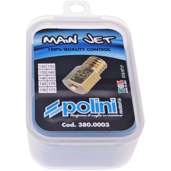 main jet set Polini for Mikuni carburetor size 130 to 175 380.0003