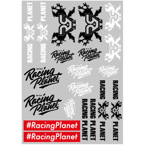 sticker set Racing Planet 29.7x21cm 20-piece transparent 38771