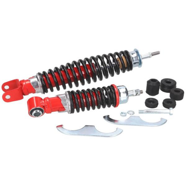 Federbein Fahrwerkskit / Stoßdämpfer Satz Carbone Sport rot / schwarz für Vespa PK 50 bis 1989 38813