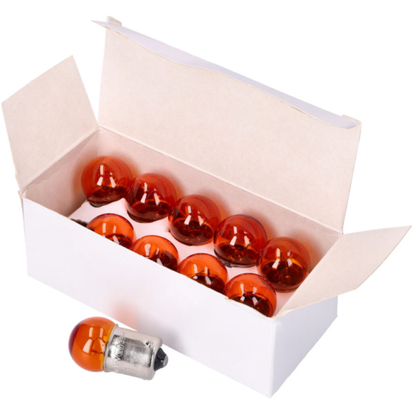 Birne Glühlampe RY10W BAU15s 12V 10W orange - 10 Stück 38893-10