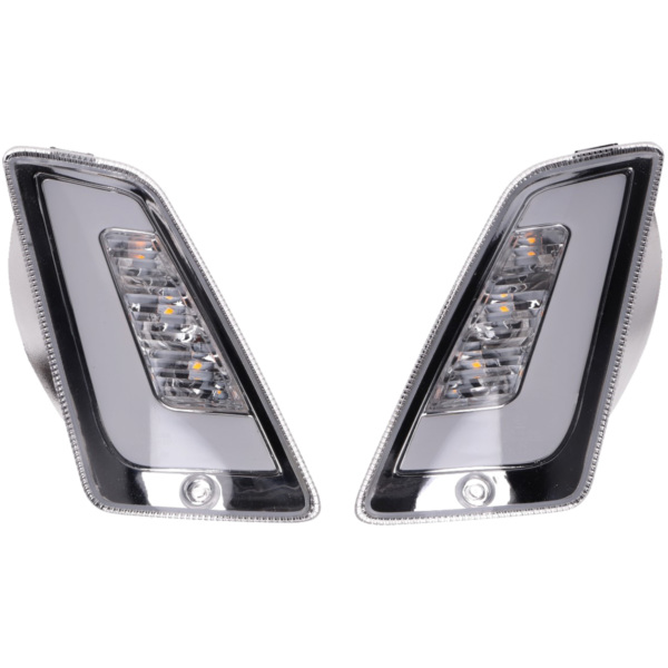 indicator light set front Power1 LED white with daytime running light for Vespa GT, GTL, GTV, GTS 125-300 40078