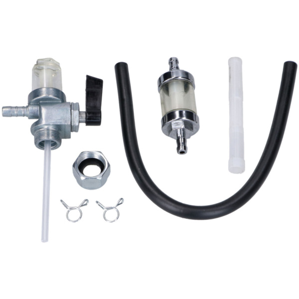 Kraftstoffschlauch Set - Benzinhahn mit Wassersack, Benzinschlauch und Benzinfilter für Simson S50, S51, MZ ETZ, TS, ES 41894