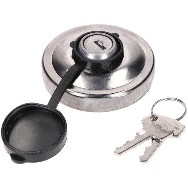 Tankdeckel Aluminium Chrom-Optik (mit Schloss) für Simson S50, S51, SR50, Schwalbe, Sperber, Spatz, Star 41928