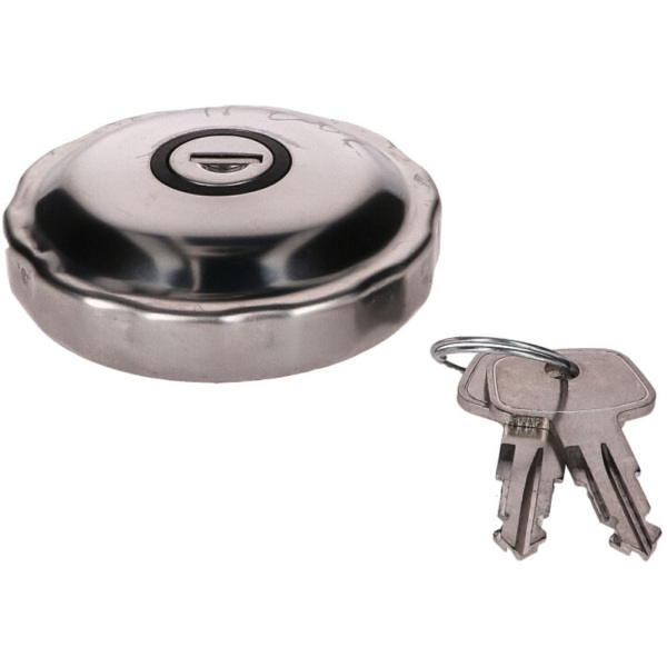 Tankdeckel Chrom-Optik (mit Schloss) für Simson S50, S51, SR50, Schwalbe, Sperber, Spatz, Star 41939